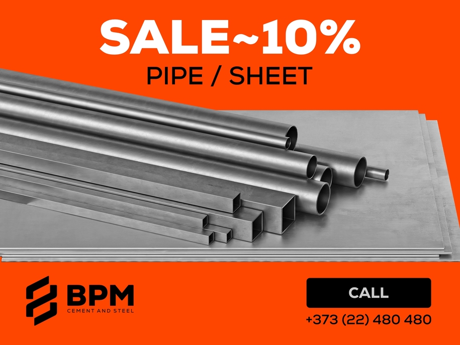 Pipes and Sheets – Price Reduction Up to 10%